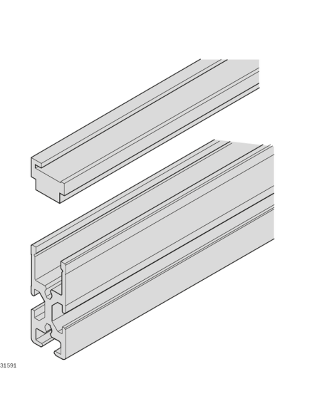 ✅ 3841056493 | PERFIL DE TRAMO SP1 M5X20(4X) L42MM& | Bosch Rexroth