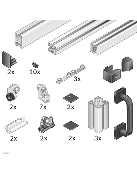 ✅ 3842524163 | KIT SCHIEBETUER 1000 | Bosch Rexroth