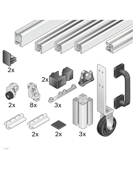 ✅ 3842524165 | KIT SCHIEBETUER 1500 | Bosch Rexroth
