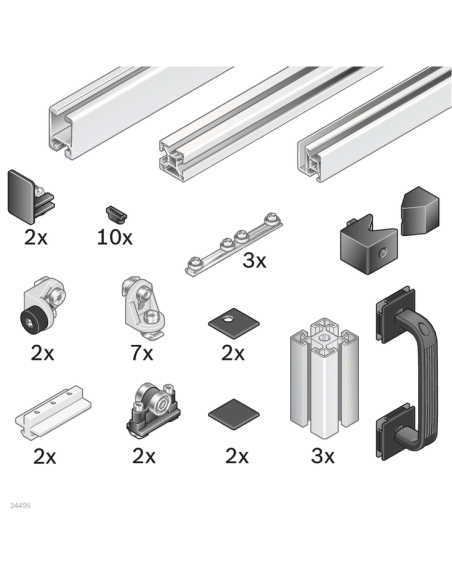 ✅ 3842524164 | KIT SCHIEBETUER 1500 | Bosch Rexroth