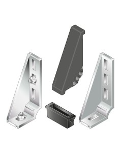 3842551602 ESCUADRA DE FIJAC 30X120 SILVER SET