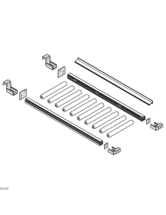 3842526034 PERFIL GUIA        MV45 L3000 ESD BLACK