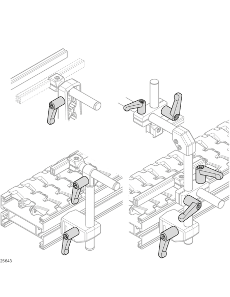 ✅ 3842528539 | PALANCA DE APRIETE GN300-45-M6-40-SZH27 | Bosch Rexroth