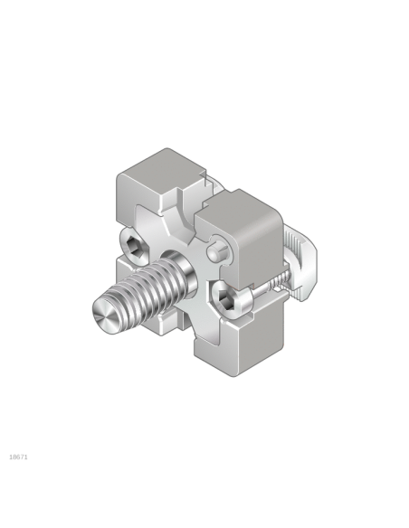 ✅ 3842538697 | EMPALMADOR T 40X40 SILVER SET | Bosch Rexroth