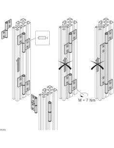 3842543371 HINGE SECTION 30 L3000