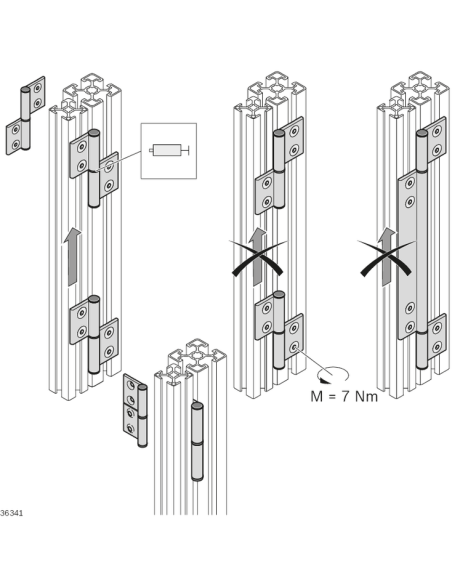 ✅ 3842544661 | PERNO DE CHARNELA 6X70, SET | Bosch Rexroth