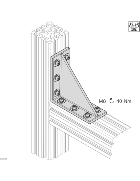 ✅ 3842548955 | JUEGO PIEZAS DE FI GUSSET | Bosch Rexroth