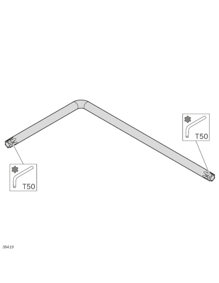 ✅ 3842558181 | LLAVE ANGULAR T50/T50 L200 | Bosch Rexroth