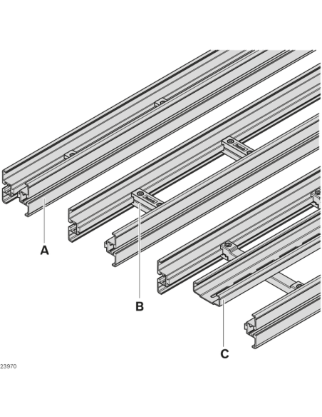 ✅ 3842996028 | PERFIL SOPORTE 160-320+ AL L VAR | Bosch Rexroth