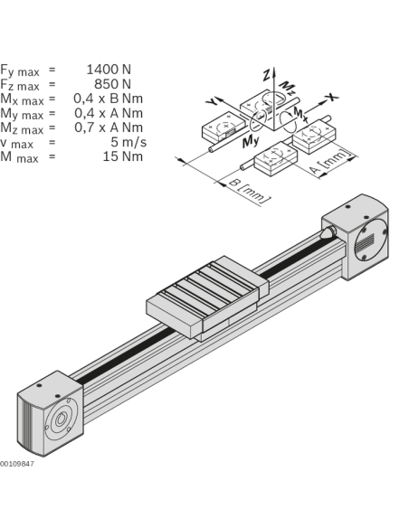 ✅ 3842998496 | GUIA LINEAL LF 6C | Bosch Rexroth