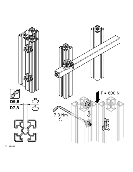 ✅ 3842542736 | PARALLEL CONNECTOR 10 | Bosch Rexroth