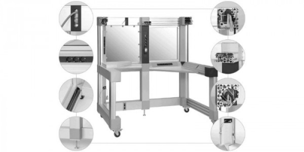 Rexroth profiles with internal cable guide